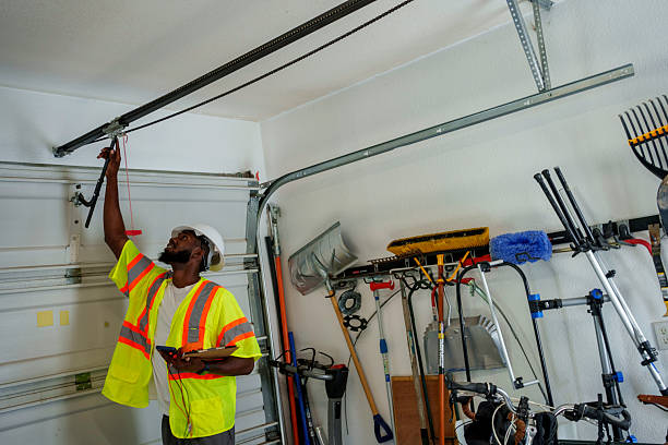 Professional Garage Door Panel Replacement technician working in La Riviera, CA